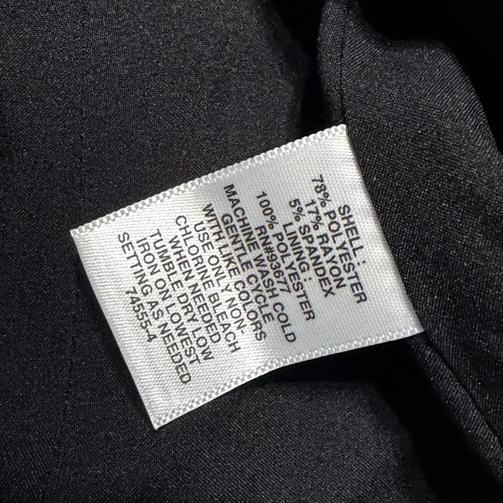 Liz Claiborne Kate Black Single Button Blazer Jacket Wrinkle Free Size 4